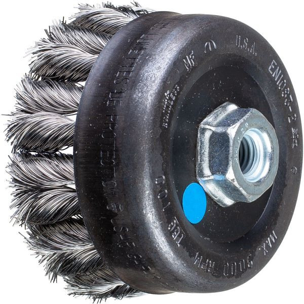 Pferd Topfbürste mit Gewinde, gezopft POS TBG 100/M14 CT INOX 0,35, 43308063
