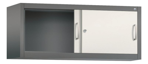 C+P Aufsatzschrank Acurado, H500xB1200xT400mm, Farbe: Vulkangrau / Perlweiß, Bügelgriff, 1 OH, 2044-00 S10108