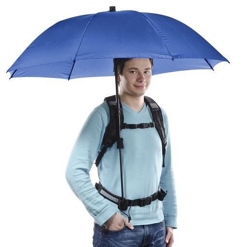 Walimex pro Swing handsfree Regenschirm marine mit Tragegestell, Ø 114cm, ca. 100cm lang, 366g, Teleskop-Fiberglasschaft, 1017914