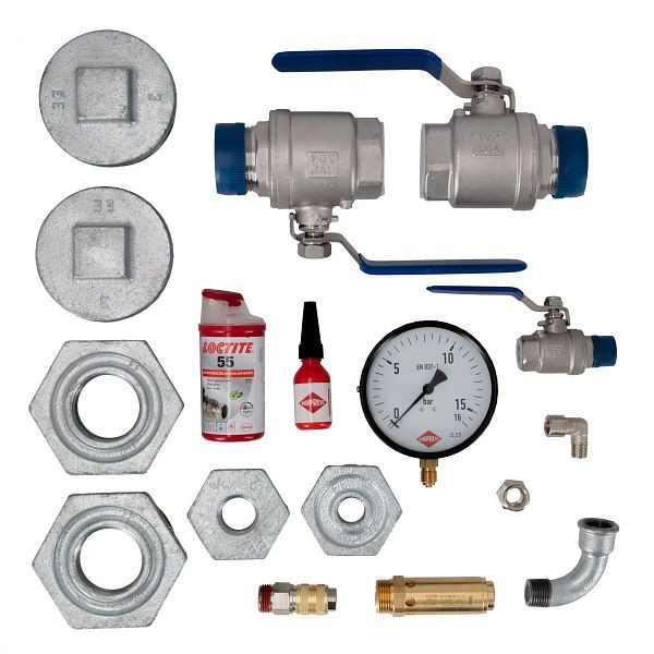 Airpress Armaturensatz für Druckluftbehälter 2000-3000L 3" 16 bar und Kompressor 1 1/2" 37-45 kW, PL23112-16