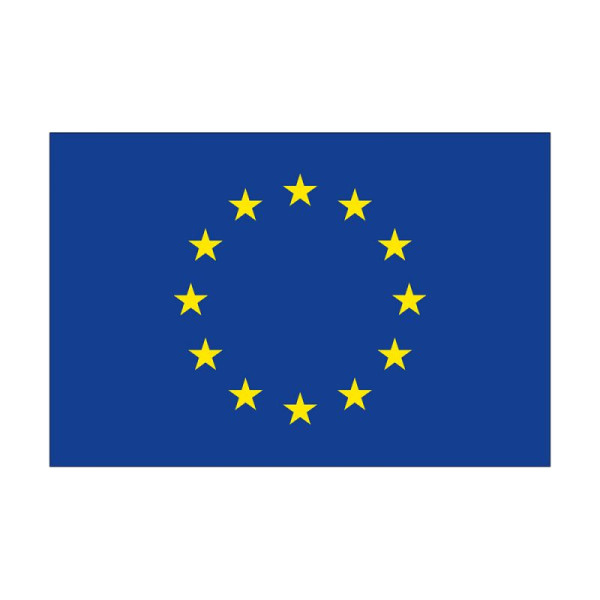 Stein HGS Europaflagge, 60 x 90 cm (Querformat), mit Seil und Schlaufe, FlagTop 110 g/m², für Fahnenmasten 6 m, ohne Hohlsaum, 26704
