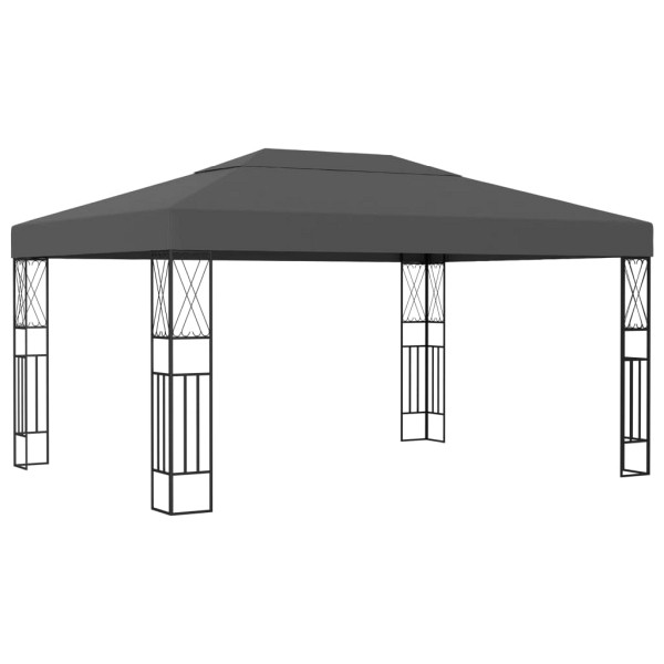 vidaXL Pavillon 3×4 m Anthrazit Stoff, Polyester, 48008