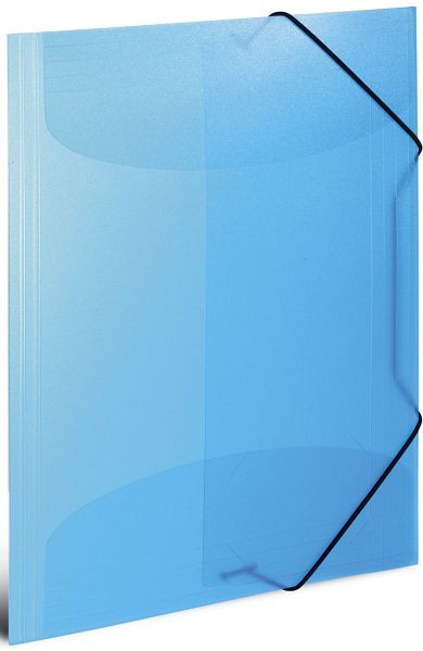 HERMA 19506 Gummizugmappe, A4, PP transluzent, hellblau, VE: 3 Stück, 19506