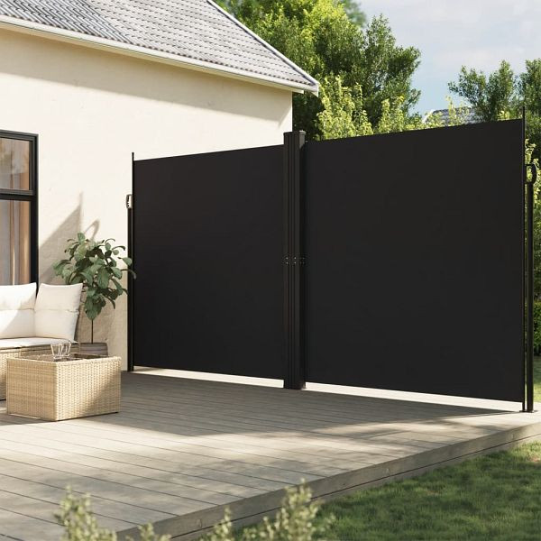 vidaXL Seitenmarkise Ausziehbar Schwarz 220x1000 cm, 4004774