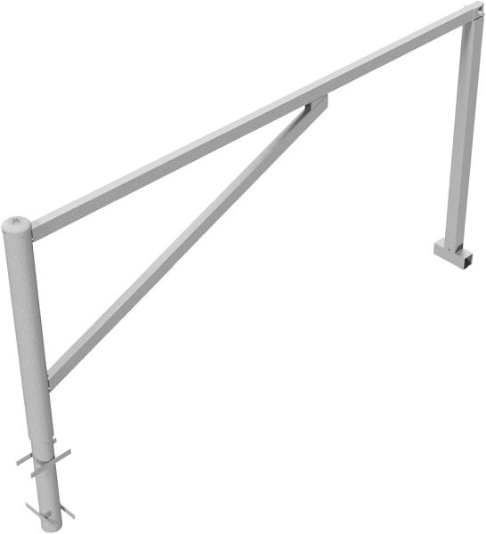 Schake Drehschranke, zum Einbetonieren, feuerverzinkt, lichte Weite: 2500 mm, für Vorhangschloss, 413_250V