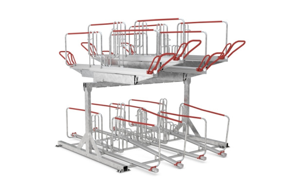 WSM Doppelstockparker BikeHub Economy 2/16 mit 16 Einstellplätzen zweiseitig, 105600048