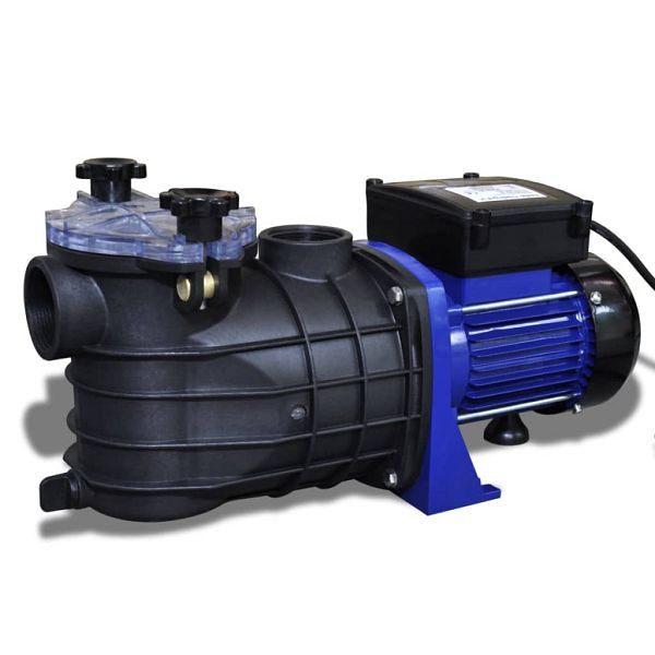 vidaXL Schwimmbadpumpe Umwälzpumpe Poolpumpe Pumpe elektronik blau 500W, 90464