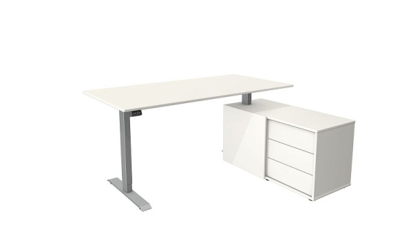 Kerkmann Komplettarbeitsplatz Move 1, silber/Weiß, 10220910