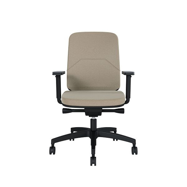 Bisley Bürodrehstuhl Bali, Gepolsterte Rückenlehne, Mit Armlehnen Kunststofffußkreuz, TN9111 warm grey, BALIKLGTN9111