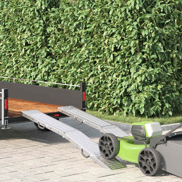 vidaXL Laderampe 2 pcs Silber 166 x 22,5 x 4,5 cm Verzinkter Stahl, 42019250