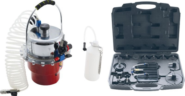 BGS Druckluft-Bremsenentlüfter- und Adapter-Satz, 17-teilig, 9783