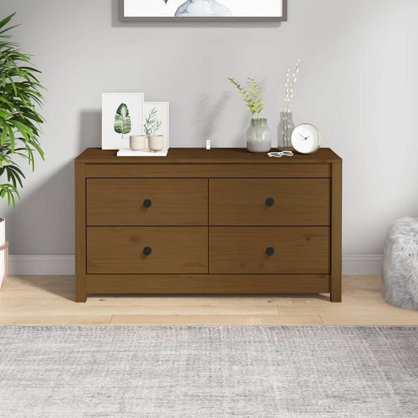 vidaXL Beistellschrank Honigbraun 100x40x54 cm Massivholz Kiefer, 821777