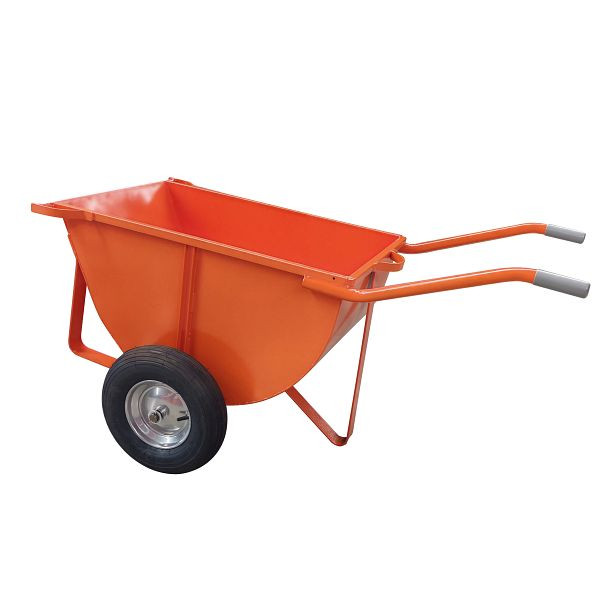 Eichinger Industrie Großmulden-Karre 1102.2, Lufträder ø 400 mm, Rollenlager, 200 Liter, reinorange, 11020200000000