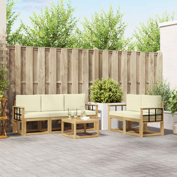 vidaXL Outdoor-Sofagarnitur 6-teilig, 3387254, 8721288777621