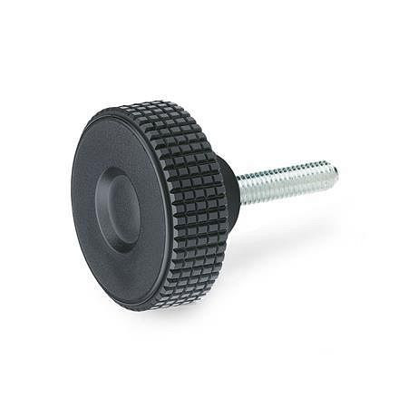 Ganter Kordelgriffschrauben, Kunststoff (GN 534-50-M8-30-SW), VE: 50 Stück, 534-50-M8-30-SW