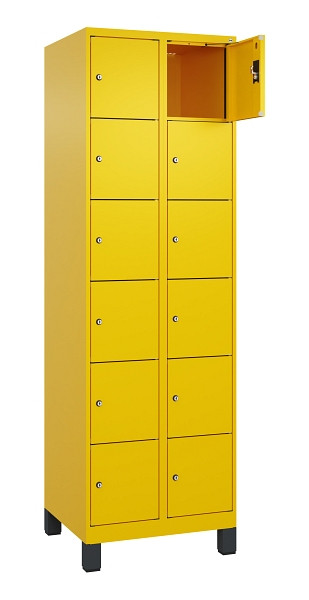 C+P Schließfachschrank Evolo PLUS, mit Füßen, 12 Fächer, 1950x600x500mm, 1023/1, 049010-206 S10022
