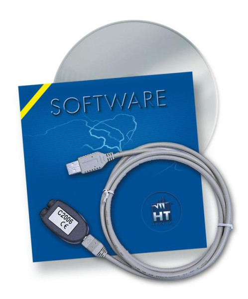 HT Instruments Software und Schnittstellenkabel optisch zu USB (C2006), 1004370