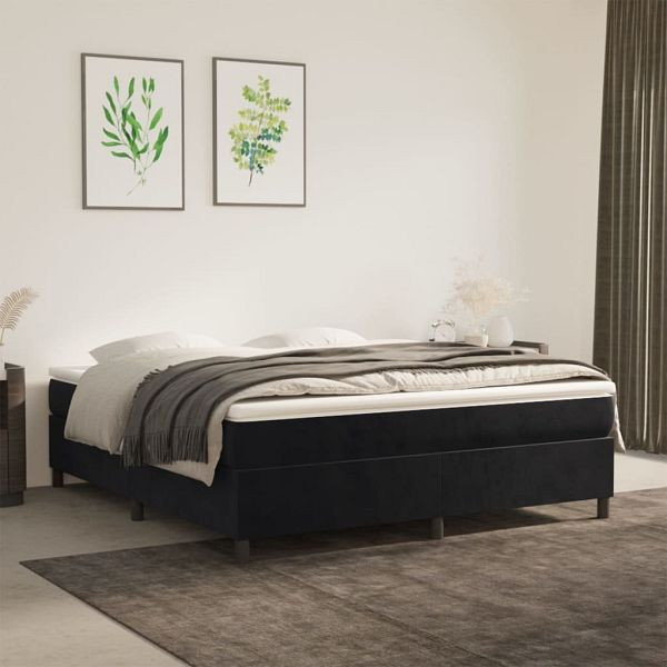 vidaXL Bettgestell Schwarz 180×200 cm Samt, 3121134