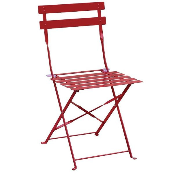 Bolero klappbare Terrassenstühle Stahl rot, VE: 2 Stück, GH555