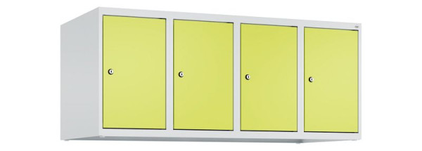 C+P Schrankaufsatz Classic PLUS, Aufsatzschrank, 7035/0024, Zylinderschlösser, 500x1200x500mm, 4 Abteile, 080090-40 S10025