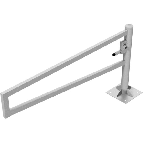 Stein HGS Wegesperre 360° drehbar, 2000 mm / ohne Farbe, DK nach DIN 3223, inkl. Dreikantschlüssel, zum Aufdübeln mit Bodenplatte (360x360mm), 4013.20fp