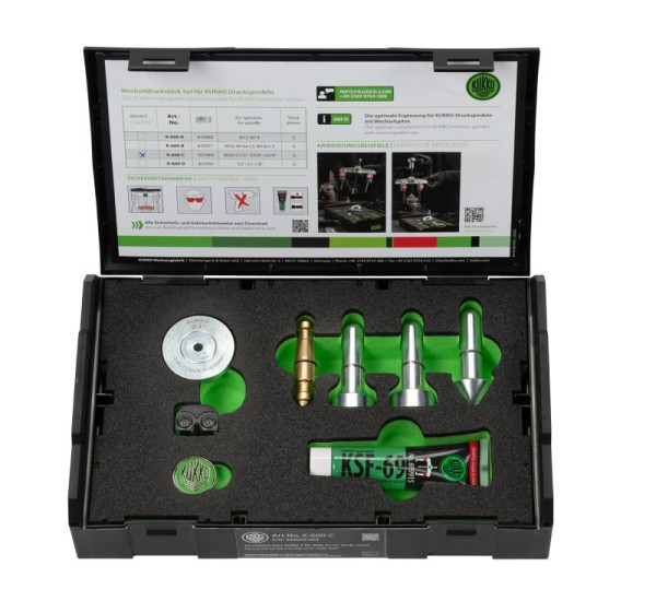 KUKKO Wechseldruckstück-Set Ø 20, 32, 41 mm (M20 - G3/4"), K-600-C