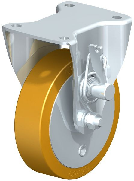 Blickle BH-GTH 160K-TML Bockrolle mit Totmannbremse, Blickle Extrathane®, Hellbraun, 761340