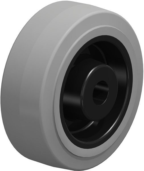 Blickle POEV 100/15XR-SG Rad aus Elastik-Vollgummi, Grau, 8862