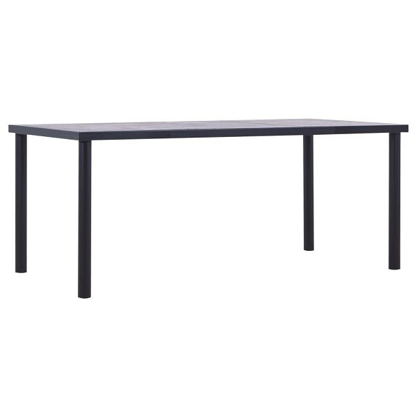 vidaXL Esstisch Schwarz und Betongrau 180 x 90 x 75 cm MDF, 281860