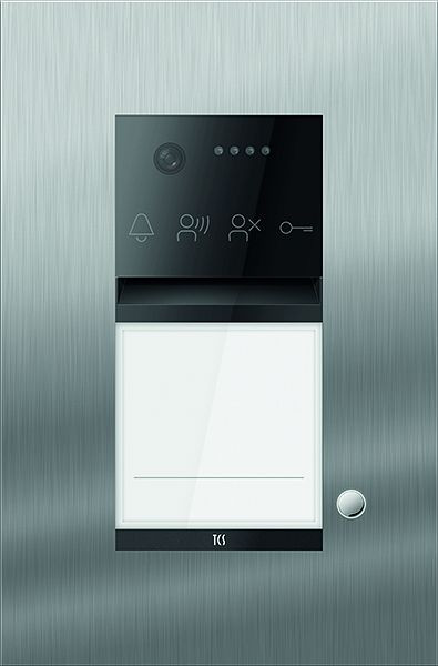 TCS Türkontrollsystem PES PRO Video Außenstation 1T 1 Spalte UP Edelstahl, AVU600101-0030