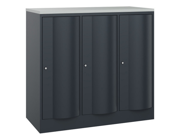 C+P Garderobenschrank Resisto, H1077xB1148xT540mm, 7016/7016, 8271-372 S10134