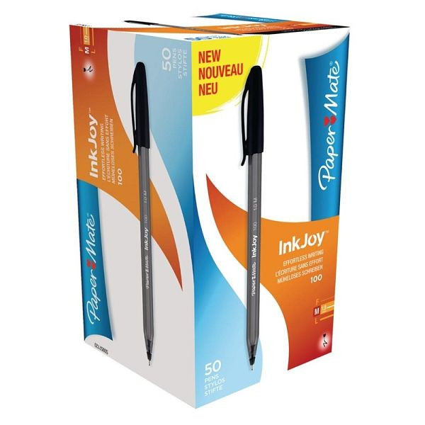 Paper Mate Inkjoy 100 Capped Medium Black Tuck (50 Stück), DE717
