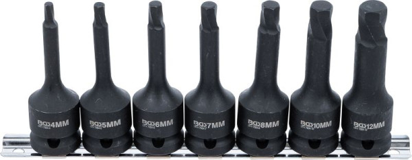 BGS Schraubenausdreher-Satz, Antrieb Innenvierkant 12,5 mm (1/2"), für defekten Innensechskant 4 - 12 mm, 7-teilig, 7004