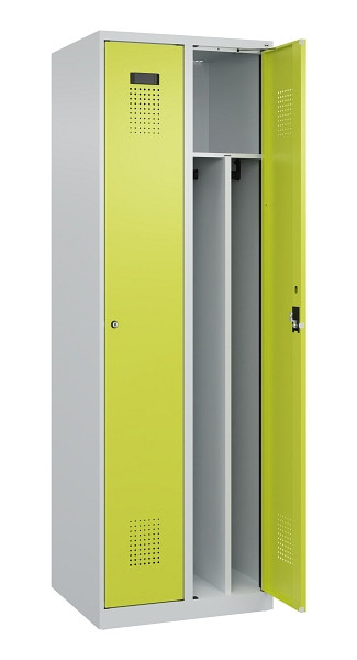 C+P Spind Evolo PLUS, 2 Abteile, 1850x600x500mm, 7035/0024, Verschluss Zylinderschloss, 049000-20F S10042