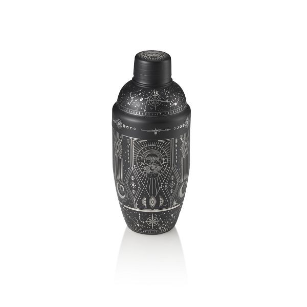 WAS Shaker Tattoo NOCTURN, 0,5 Liter, Ø 8,5 cm, schwarz, gold, Chromnickelstahl 18/8, 8300350