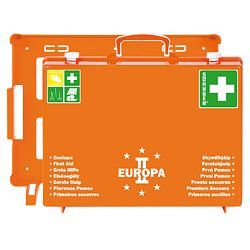 SÖHNGEN Erste Hilfe Koffer, EUROPA II Orange, gefüllt, 3001357