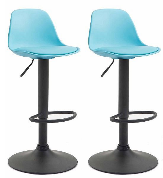 CLP Barhocker Kiel Kunststoff schwarz, blau, VE: 2 Stück, 314177