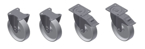 Eichinger Industrie 2 Lenk 2 Bockrollen, 1000 kg, LB1000, 90000000000401