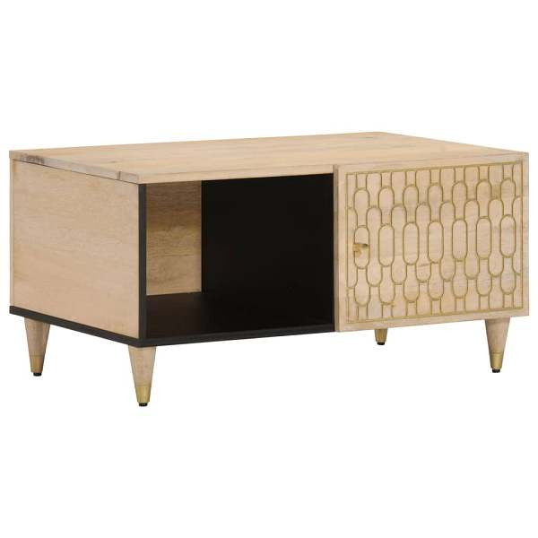 vidaXL Couchtisch 80x50x40 cm Massivholz Mango, Massivholz, 358252
