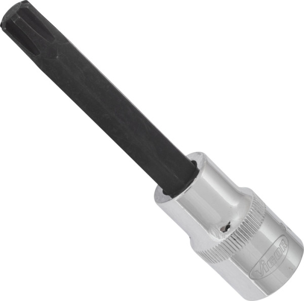 VIGOR RIBE Schraubendreher-Einsatz, Vierkant hohl 12,5 mm (1/2 Zoll), Innen Keilprofil Ribe-CV, M10, Länge: 100 mm, V2216