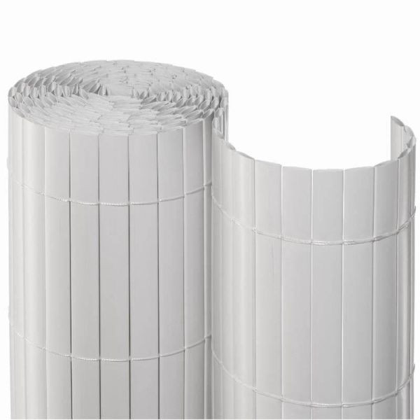 NOOR Sichtschutzmatte PVC Sichtschutz Kunststoff 3m, Größe 1,00 x 3m Farbe: weiß, 15510X03MWE
