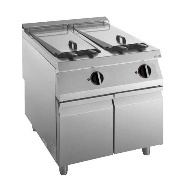 KBS Elektro-Fritteuse 2 Becken je 22 L Standgerät 36kW elektrische Steuerung, 10514407