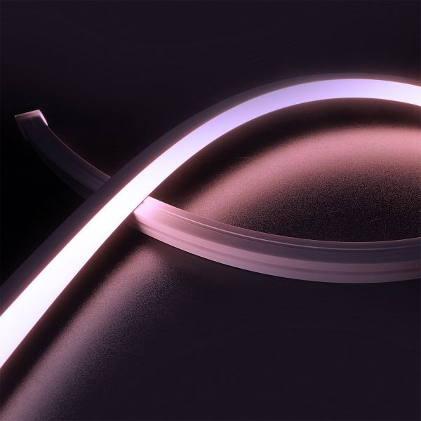 ISOLED LED NEON RGB Flexband B13H13, 24V DC, 12W, IP67, 5m Rolle, 140 LED/m, mit Montageclips, 116188