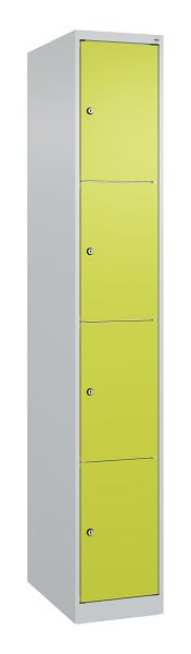 C+P Schließfachschrank Classic PLUS, 1850x300x500mm, 7035/0024, mit 4 Fächern, 080000-104 S10009