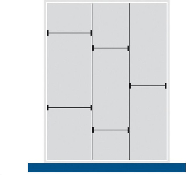 bott cubio Sortiment mit 9 Trennwänden 2 x Trennwand/7 x Steckwand BxTxH: 525 x 650 x 77 mm, verzinkt, 43020631.51