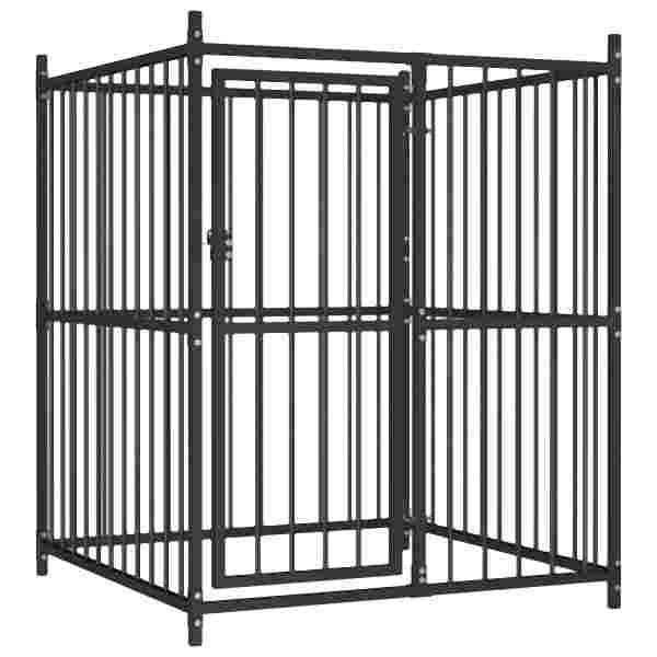 vidaXL Outdoor-Hundezwinger 120x120x150 cm, Schwarz, 145763