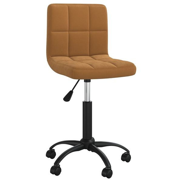 vidaXL Esszimmerstuhl Drehbar Braun Samt, Material: Samt (100% Polyester), schwarz-pulverbeschichteter Stahl, 3087594