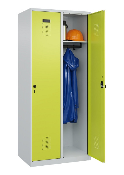 C+P Spind Evolo PLUS, 2 Abteile, 1850x800x500mm, 7035/0024, Verschluss Drehriegel, Ablageböden 2, 049000-22 S10015