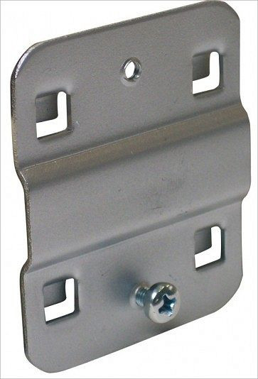 ADB Grundplatte, groß, passend für Eurolochung (10x10 mm / 38x38 mm), Farbe: schwarz, RAL 9006, 165x108x83 mm, 23170
