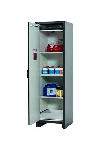asecos Sicherheitsschrank Q-CLASSIC-30, Q30.195.056 in reinweiß RAL 9010 mit 3x Fachboden (Stahlblech), 31002-070-30078